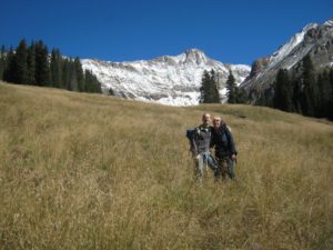 Couple Hiking in Early Spring in Telluride Colorado