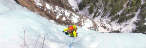 Ice Climber in Telluride Colorado